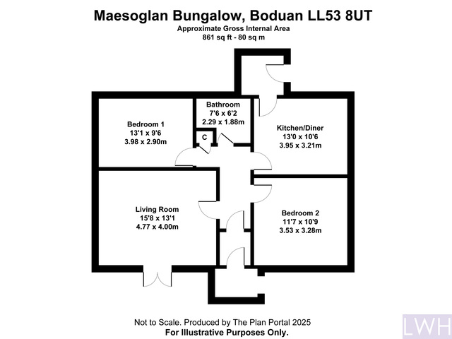 Maesoglan Bungalow, Boduan LL53 8UT