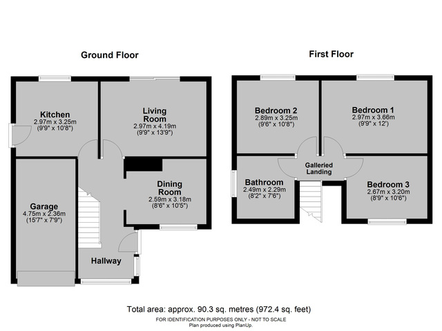 105 Roman Road, Holmer, Hereford - all floors.JPG
