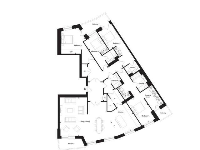 4 beds